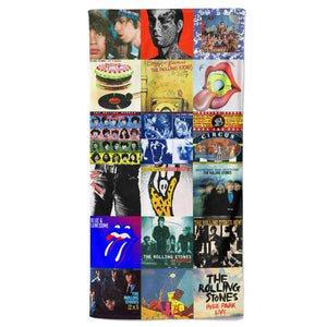 The Rolling Stone Beach Towel Album Cover Collage Classic Rock Towel