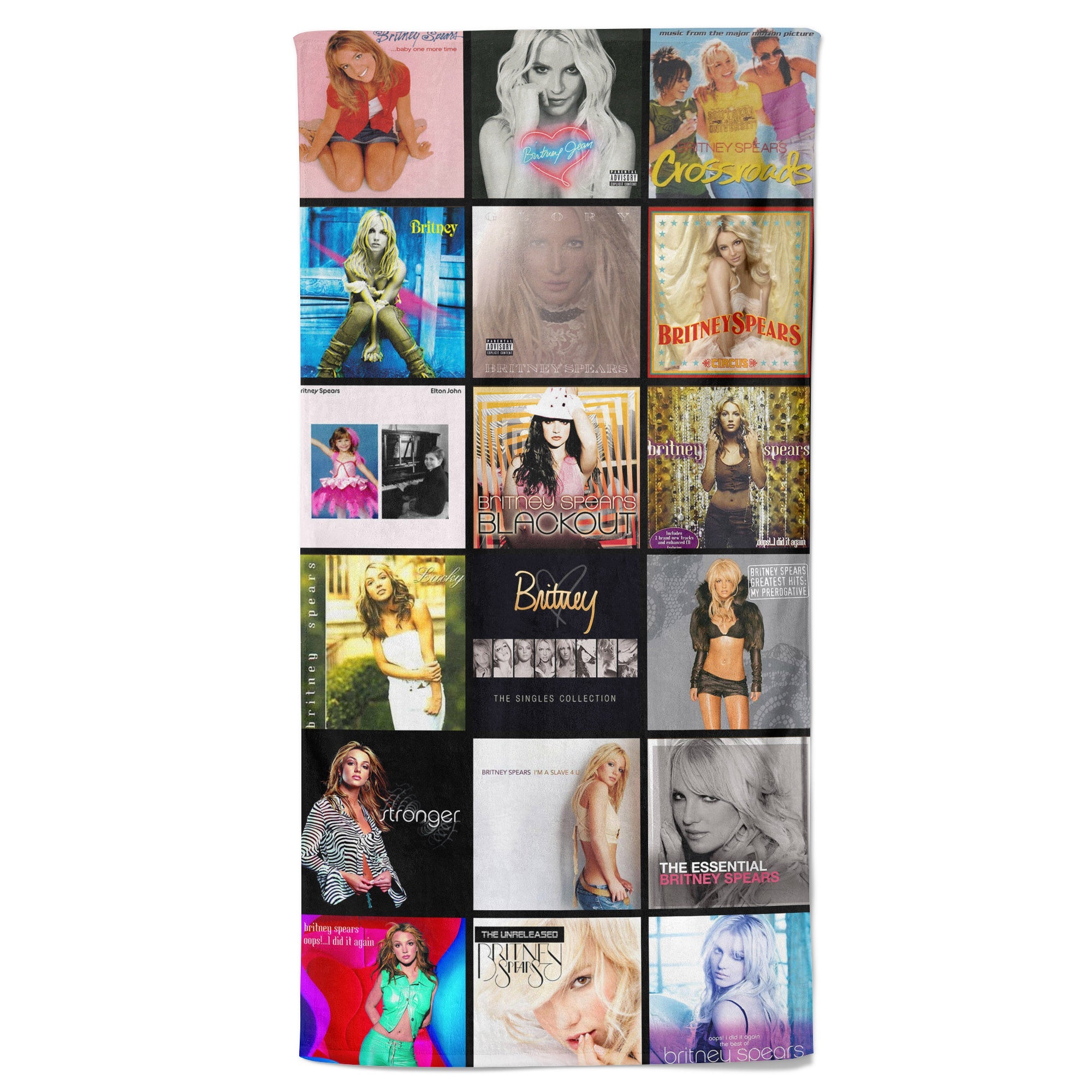 Britney Spears Beach Towel Album Cover Collage Pop Star Towel