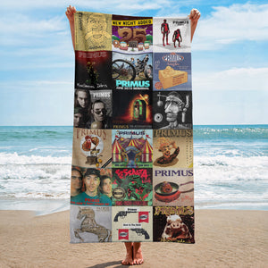 Primus Beach Towel Album Cover Collage Classic RockTowel