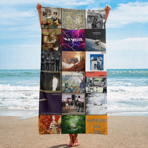 Weezer Beach Towel Album Cover Collage Classic Rock Towel