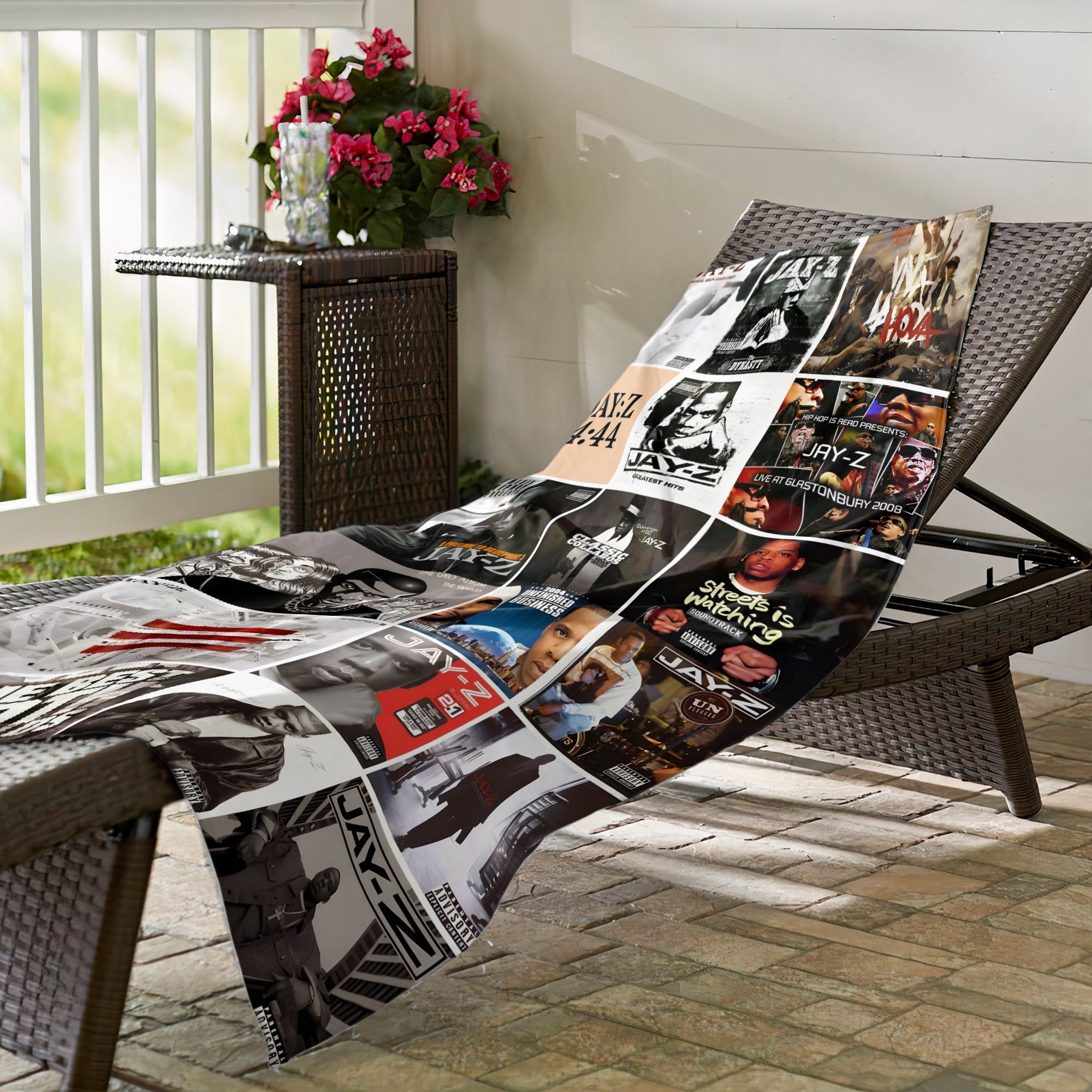 Jay-Z Beach Towel Album Cover Collage Hip-Hop Towel