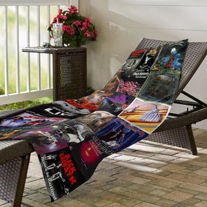 Black Sabbath Beach Towel Album Cover Collage Classic Rock Towel