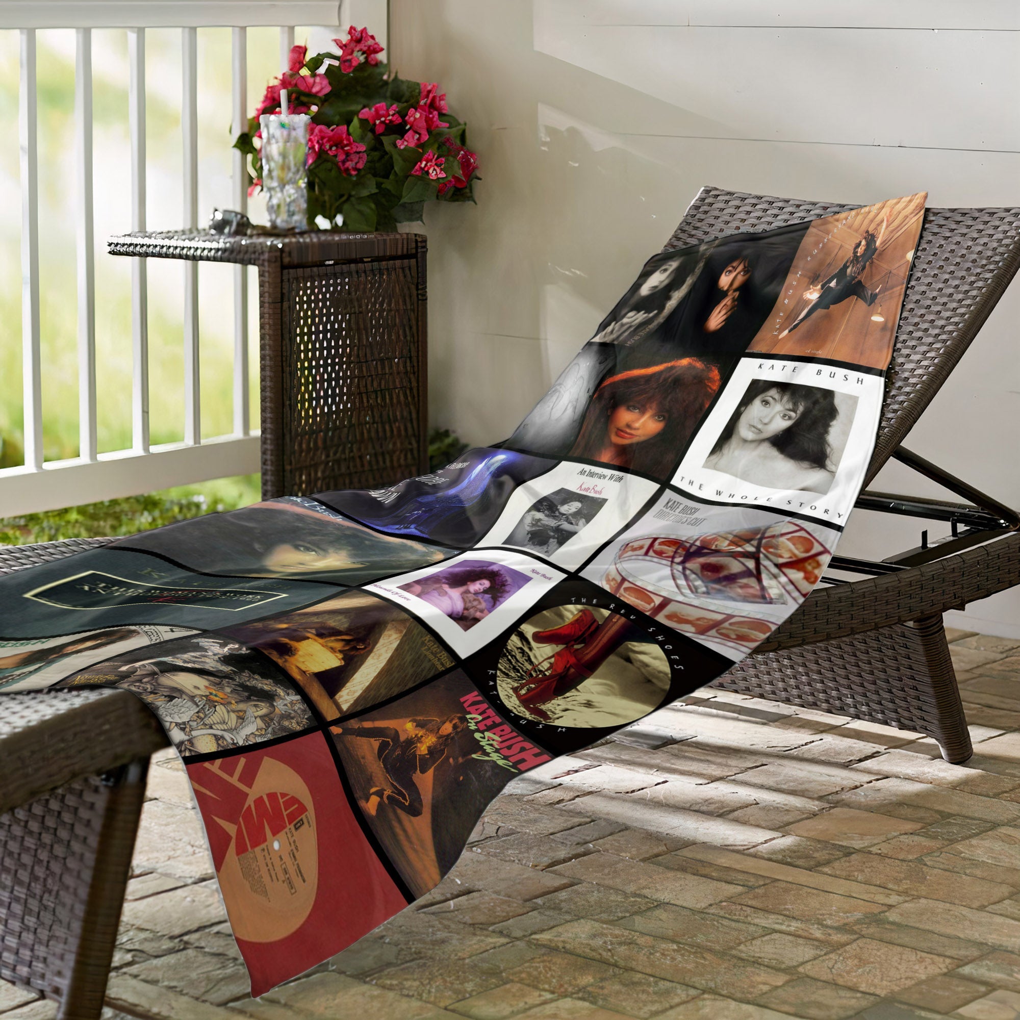Kate Bush Beach Towel Album Cover Collage Pop Star Towel
