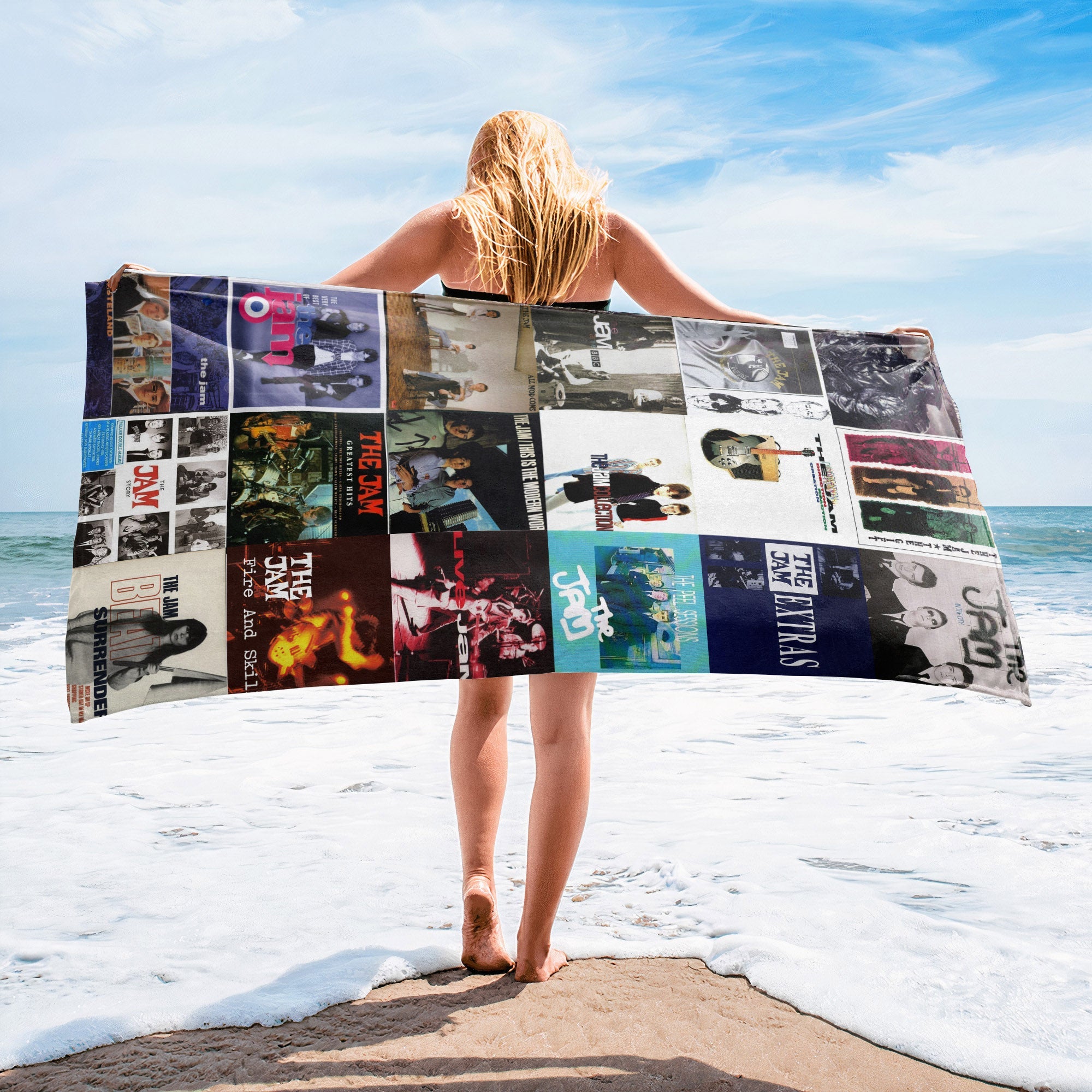 The Jam Beach Towel Album Cover Collage Classic Rock Towel