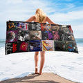 Black Sabbath Beach Towel Album Cover Collage Classic Rock Towel
