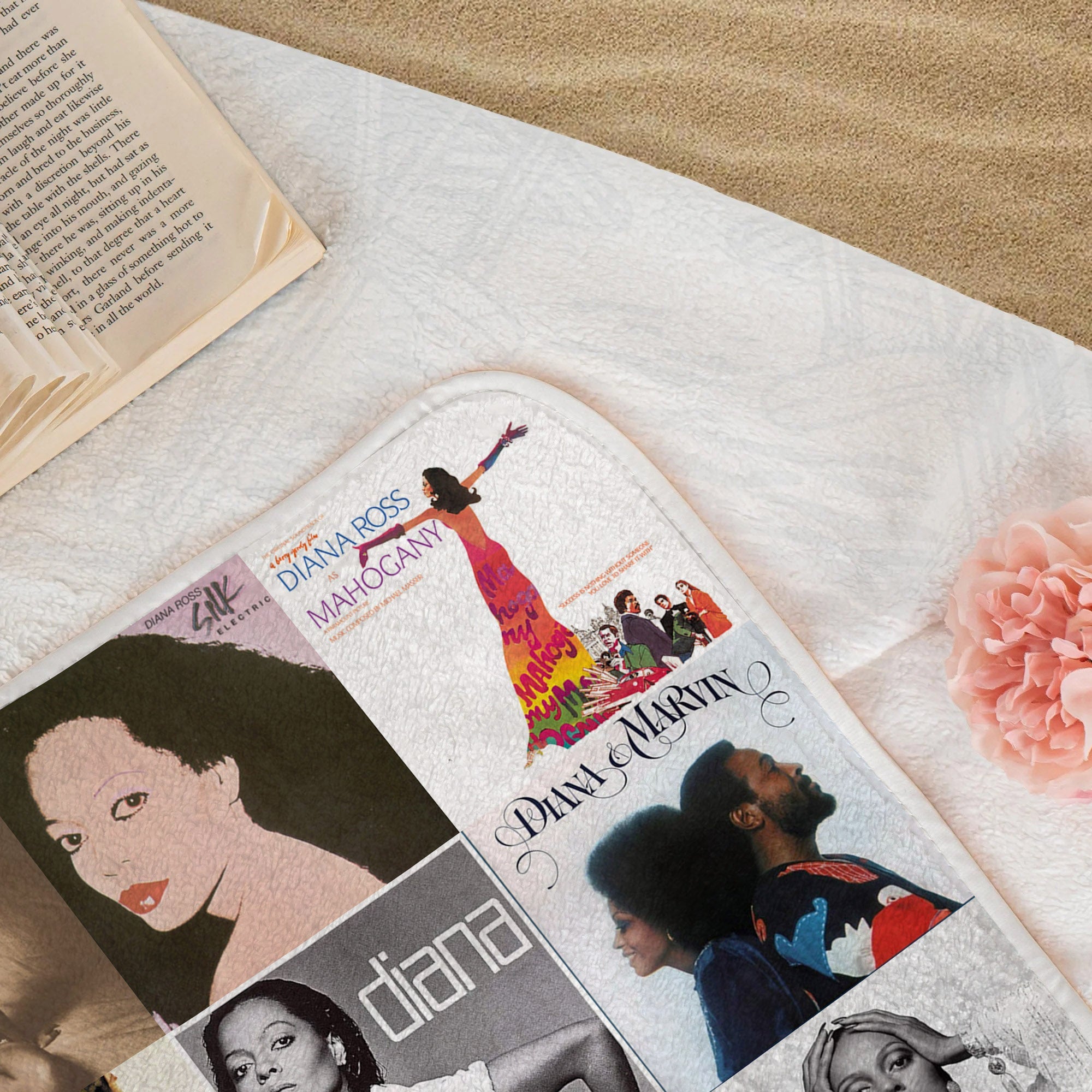Diana Ross Beach Towel Album Cover Collage Disco Pop Towel