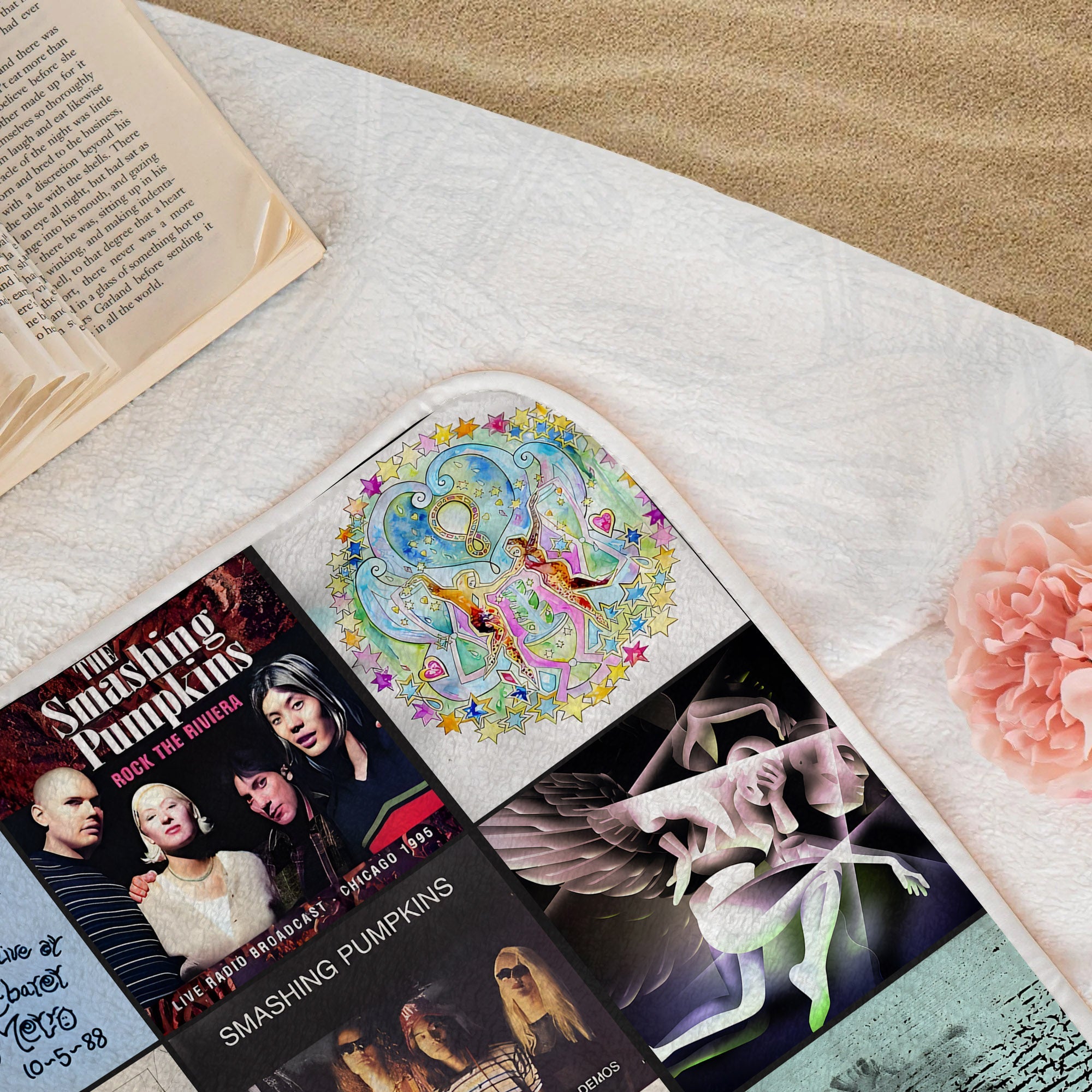 The Smashing Pumpkins Beach Towel Album Cover Collage Classic Rock Towel