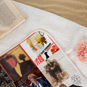 Rod Stewart Beach Towel Album Cover Collage Classic Rock Towel