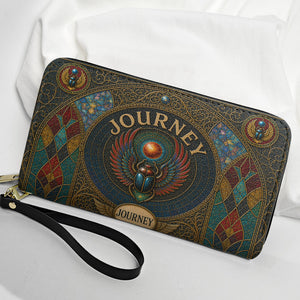 Journey Handbag, Tote Bag and Wallet Set, Stained Glass Scarab Design, Don't Stop Believin' Classic Rock Fan Gift