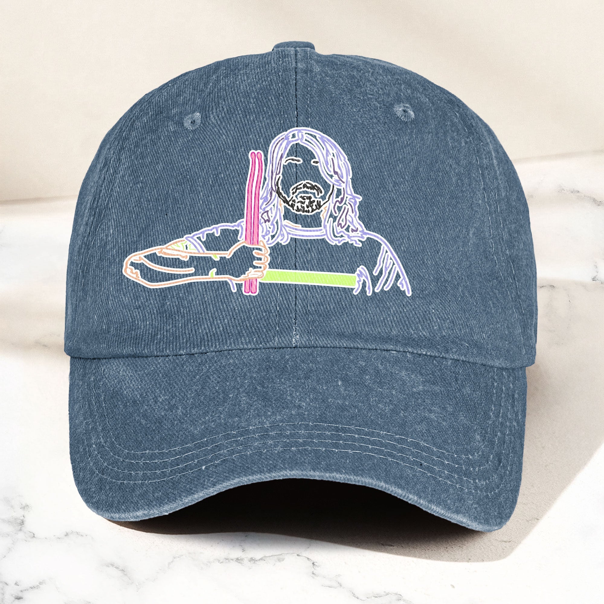 Dave Grohl Denim Cap Retro Foo Fighters Merch Gift for Dad (With Box)
