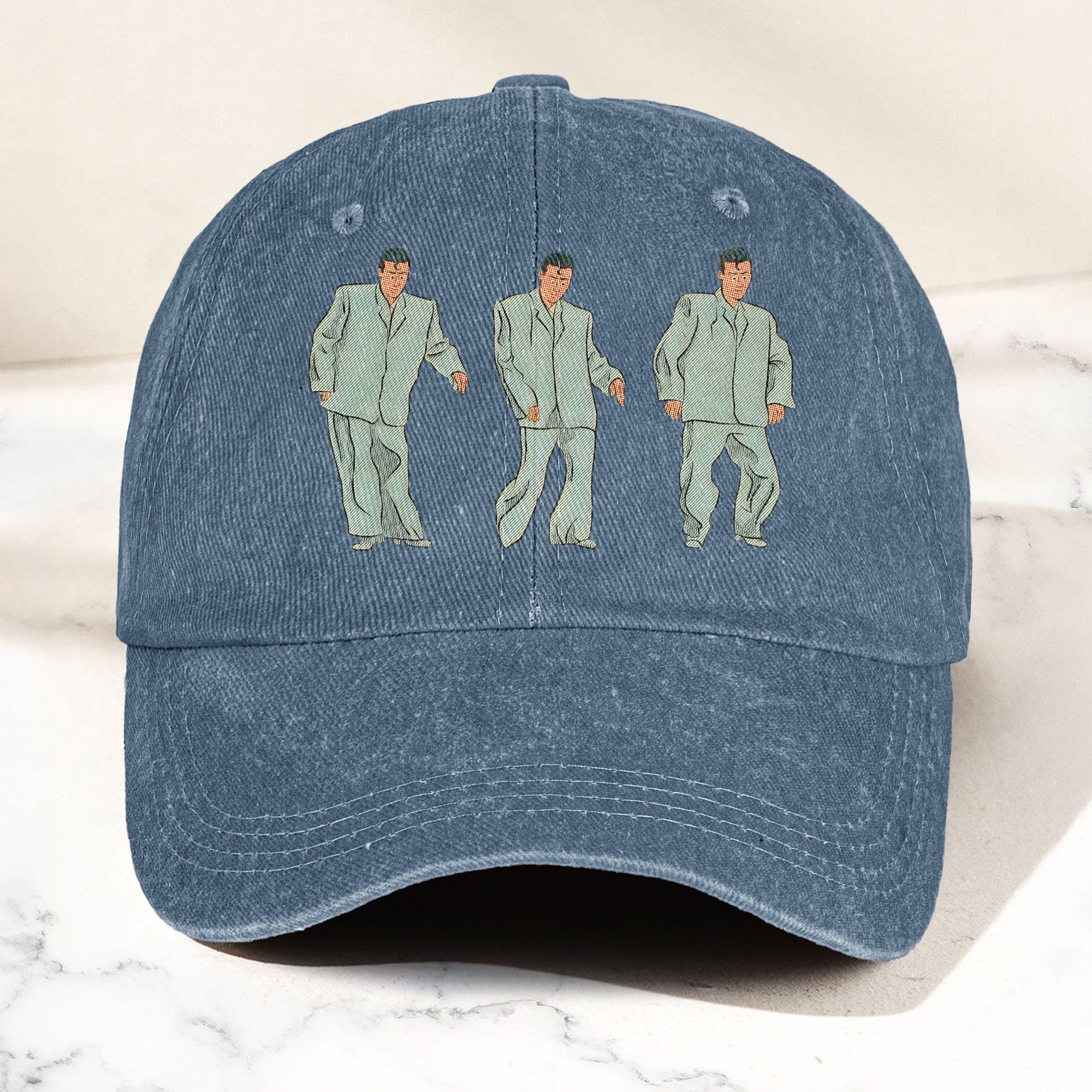 Vintage Comic Talking Heads Denim Cap Talking Heads Tribute Merch Dad Hat (With Box)