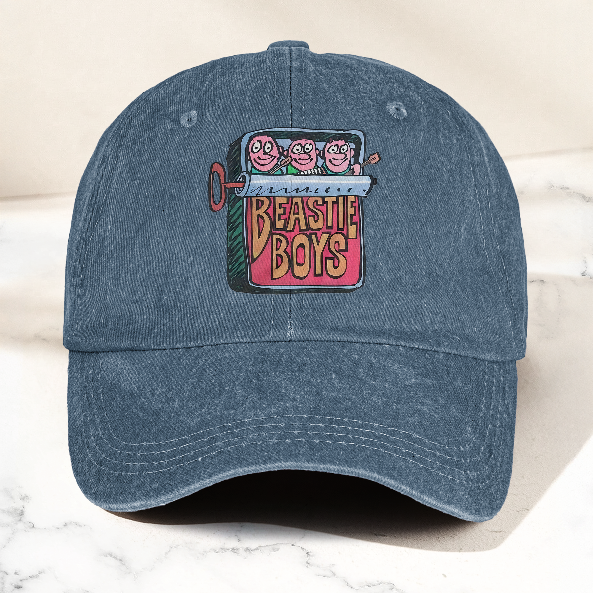Beastie Boys Hello Nasty Graphic Denim Cap Retro Rock Music Fan Cap Gift For Dad (With Box)