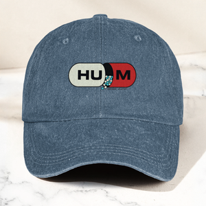 Hum Medication Parody Vintage Dad Hat Funny Graphic Hum Band Cotton Cap (With Box)