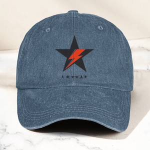 David Bowie Blackstar Ziggy Lightning Denim Cap Retro Music Cap Gift For Dad (With Box)