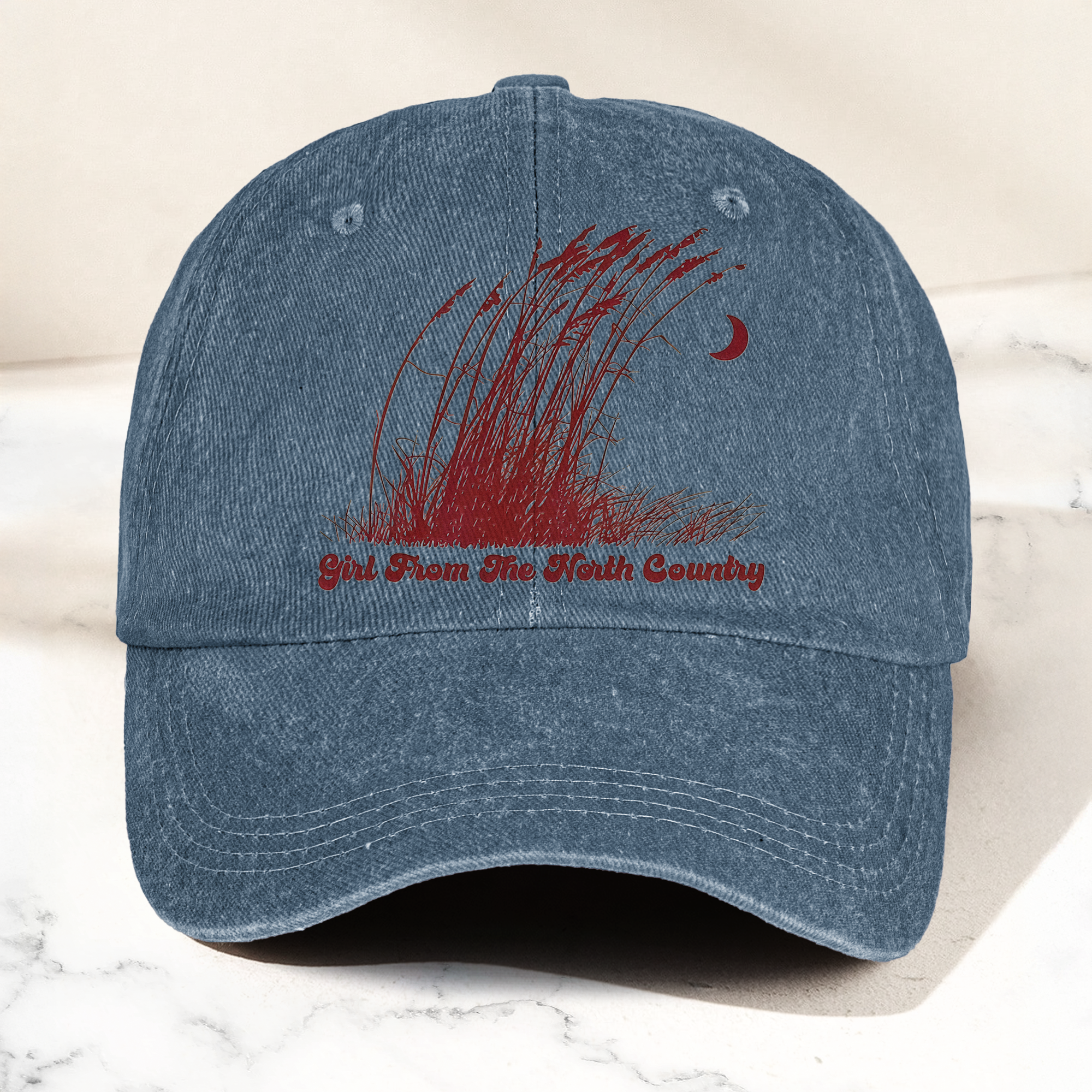 Bob Dylan Girl From The North Country Folk Lyrics Music Merch Denim Cap Retro Vintage Dad Cap Gift For Dad (With Box)