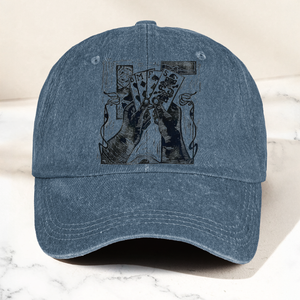 Billy Strings BMFS Playing Cards Woodcut Graphic Music Merch Denim Cap Retro Vintage Dad Cap Gift For Dad (With Box)