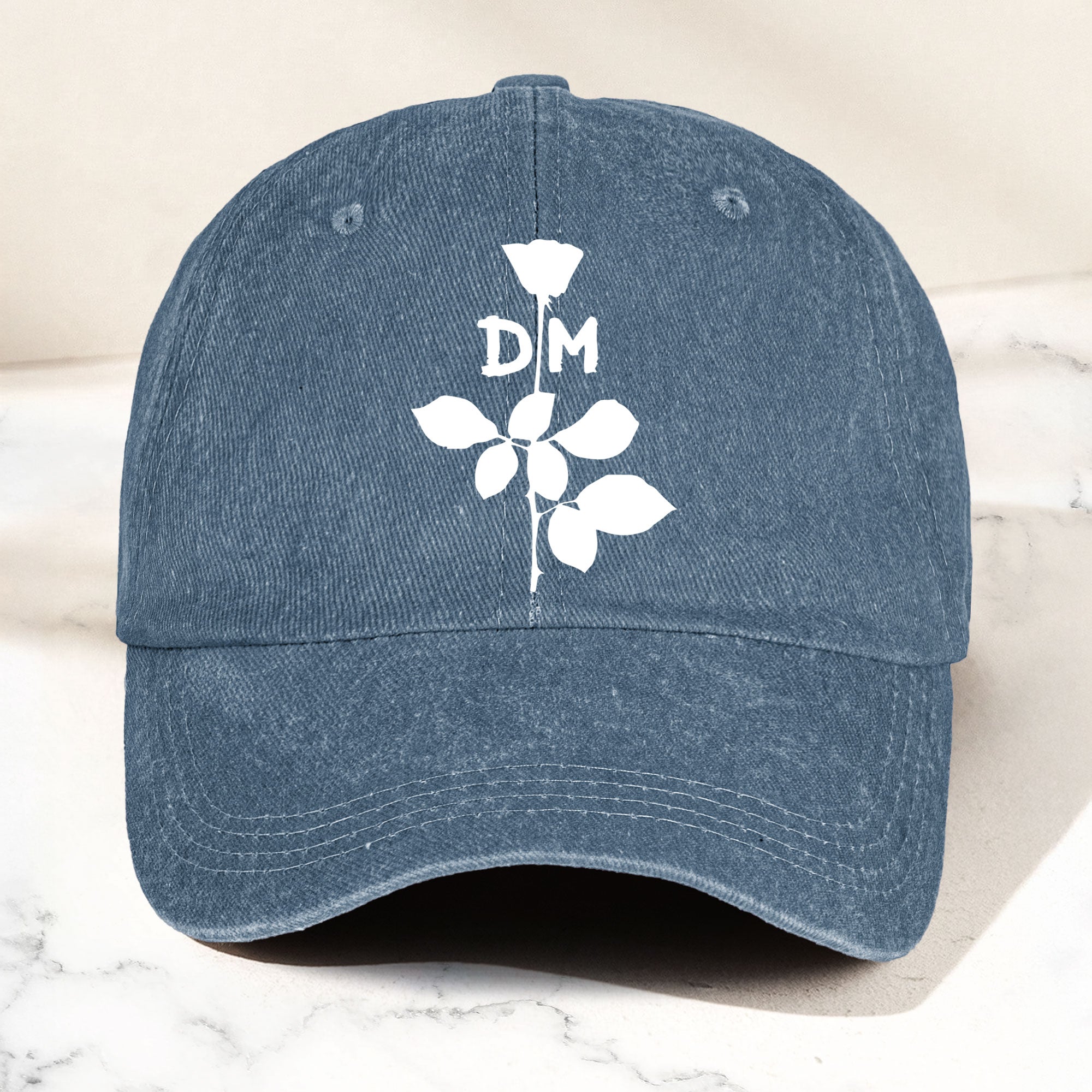 Depeche Mode Rose Denim Cap Retro Depeche Mode Tribute Merch Dad Hat (With Box)