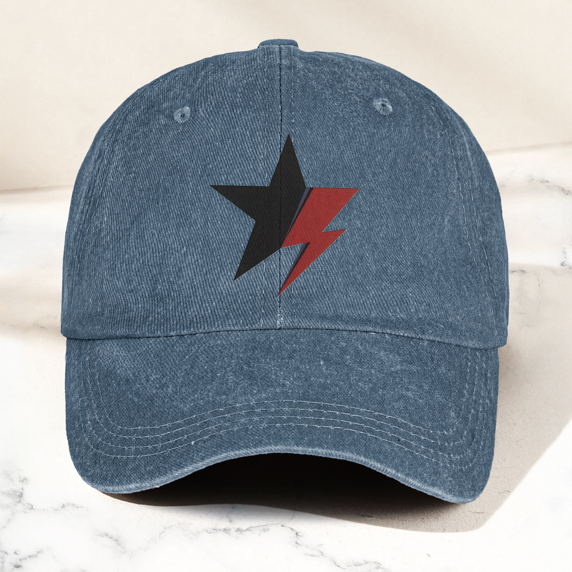 David Bowie Blackstar Ziggy Stardust Denim Cap Retro Music Cap Gift For Dad (With Box)