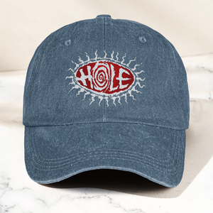 Hole Band Eyeball Denim Cap Vintage Hole Band Album Merch Gift for Dad (With Box)