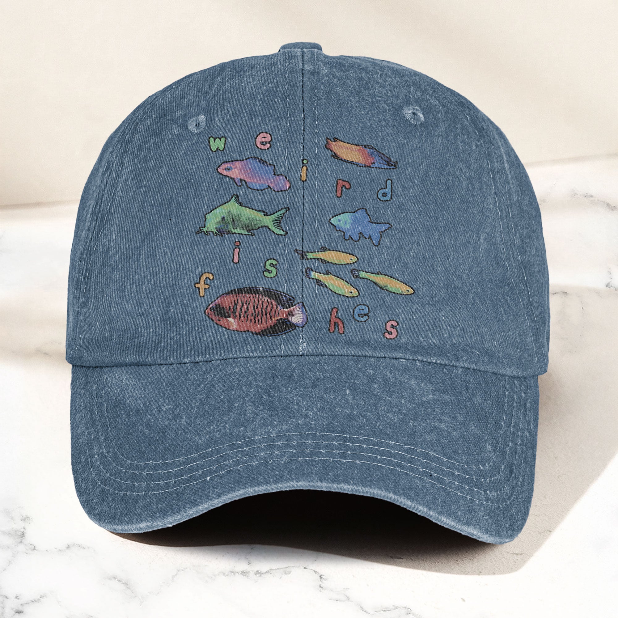 Radiohead Weird Fishes Denim Cap Radiohead Tribute Merch Dad Hat (With Box)