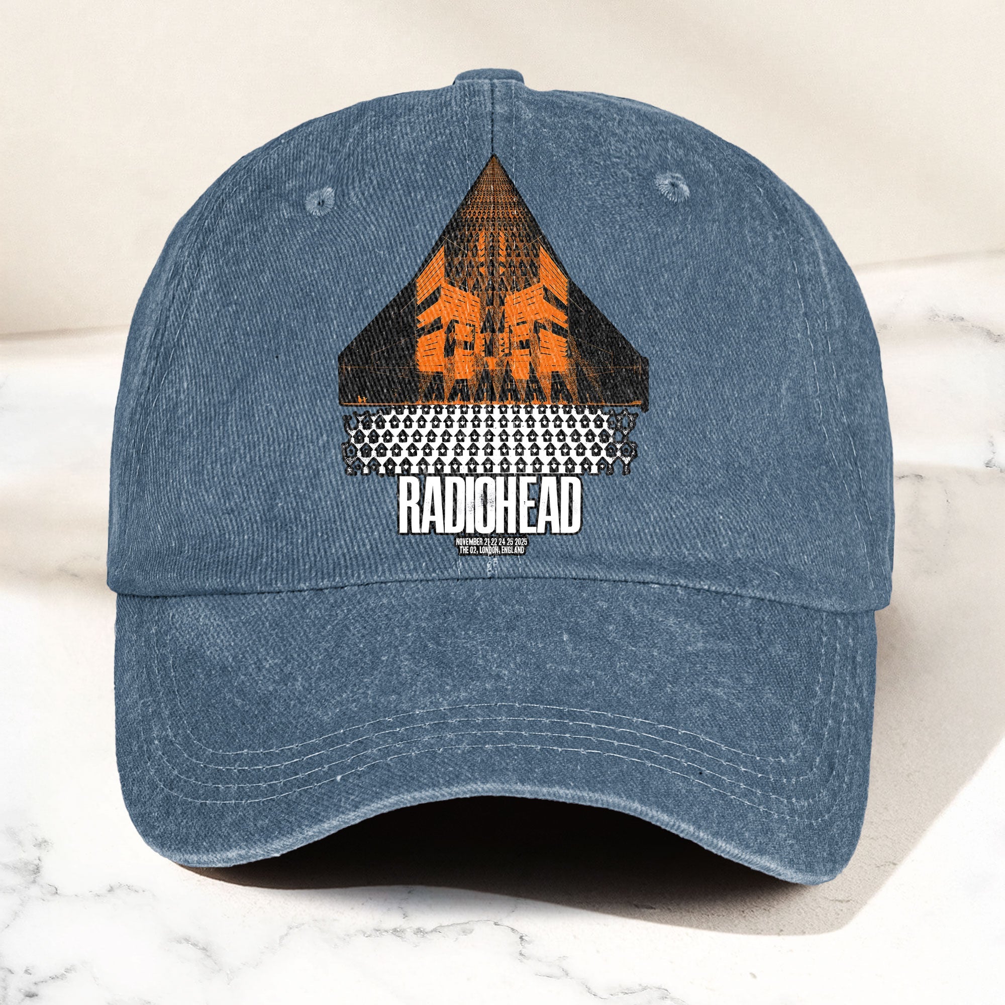 Radiohead Live in London Denim Cap Retro Radiohead Tribute Merch Dad Hat (With Box)