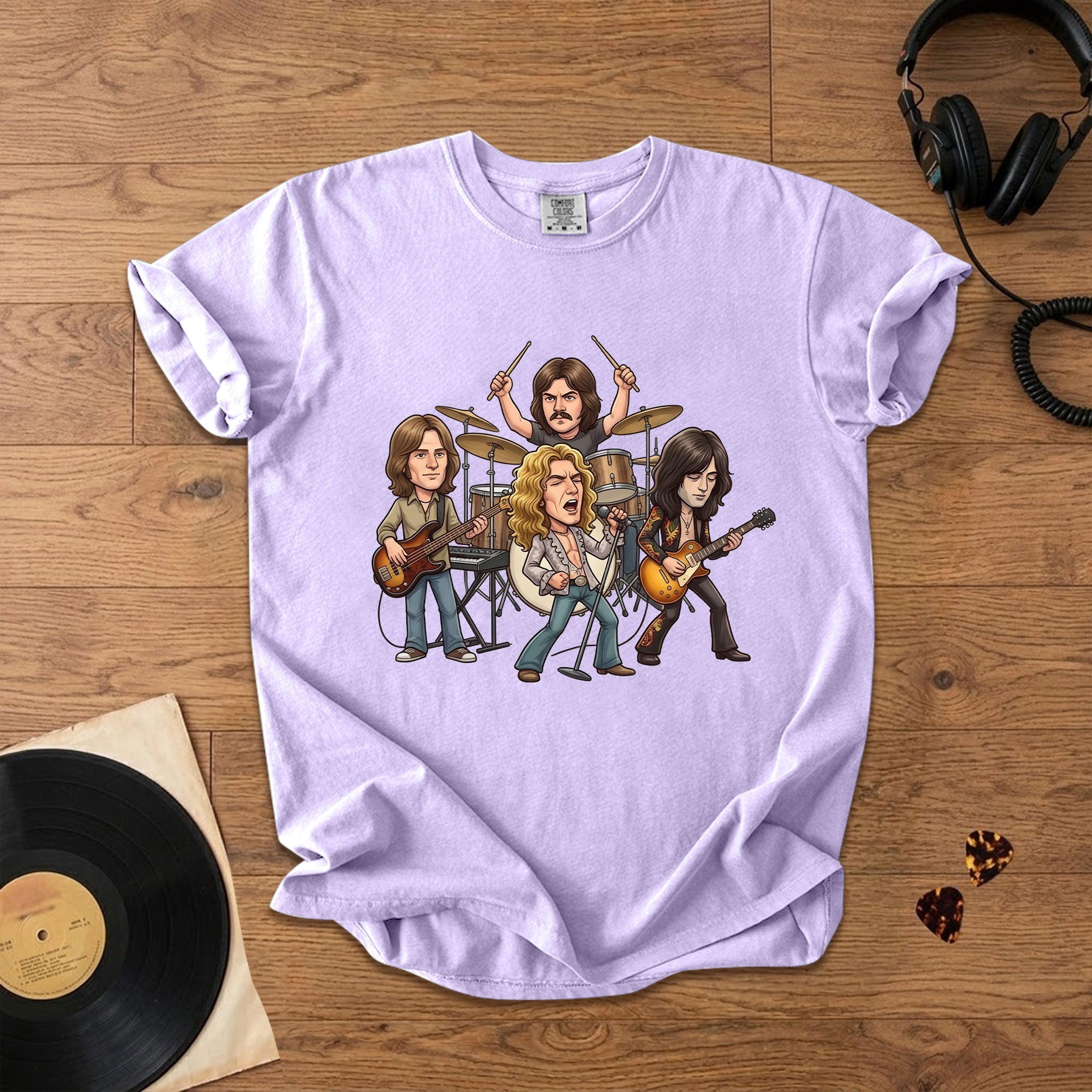 Led Zeppelin Vintage Rock Band Graphic T-Shirt Classic Music Fan Tee