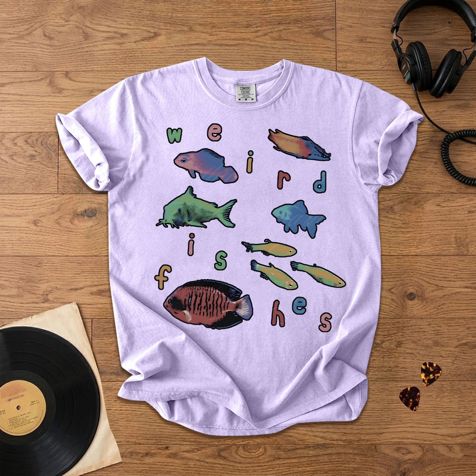 Weird Fishes Radiohead Comfort Tee Space & Retro Rock Inspired Graphic Shirt