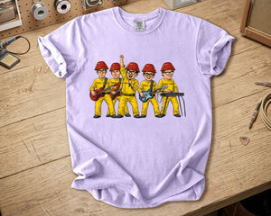 DEVO Comfort Colors Tee Band Members Red Energy Dome Tribute New Wave Rock Shirt