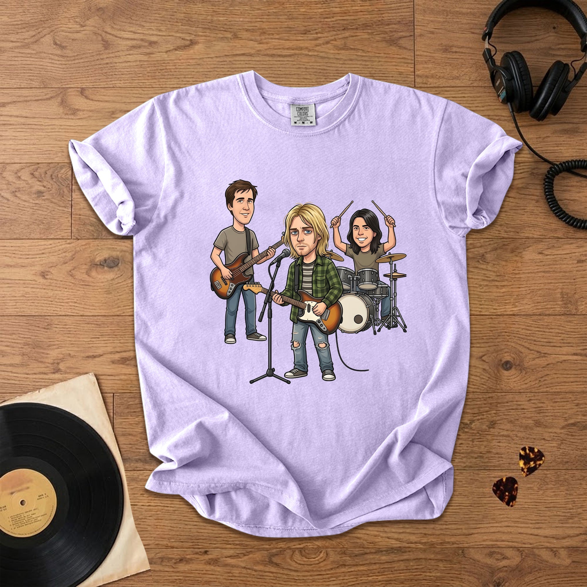 Nirvana Vintage Grunge Band Graphic T-Shirt Retro Music Fan Comfort Tee