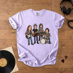Pink Floyd Inspired Cartoon Band Comfort Tee Classic Rock Graphic T-Shirt