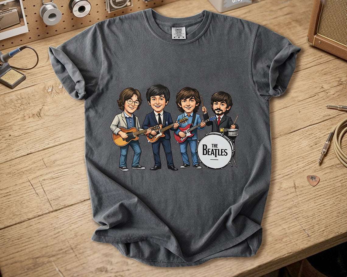 The Beatles Band Members Comfort Colors Tee John Lennon Paul McCartney George Harrison Ringo Starr Classic Rock Tribute Shirt