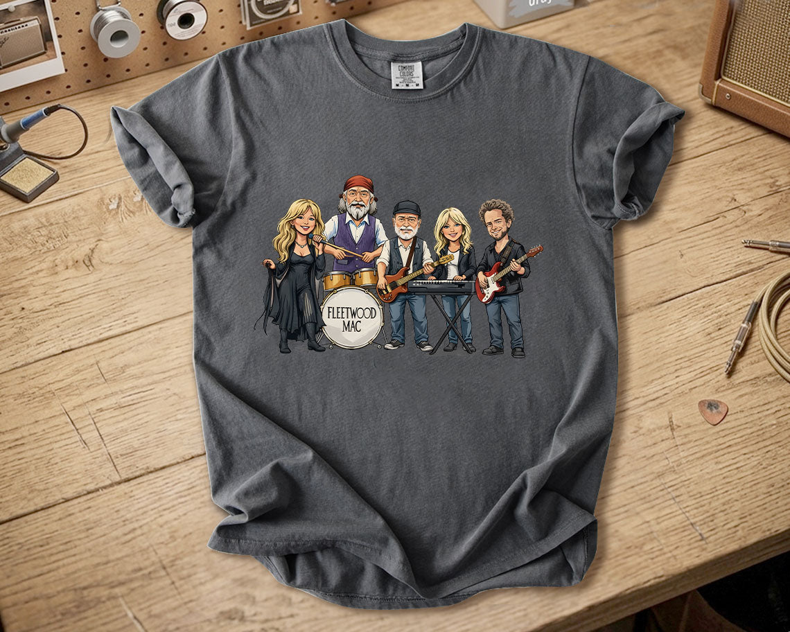 Fleetwood Mac Comfort Colors Tee Band Members Tribute Classic Rock Vintage Shirt