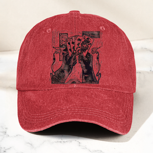 Billy Strings BMFS Playing Cards Woodcut Graphic Music Merch Denim Cap Retro Vintage Dad Cap Gift For Dad (With Box)