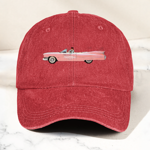 Elvis Presley The Pink Car Denim Cap Vintage Elvis Presley Merch Gift for Dad (With Box)