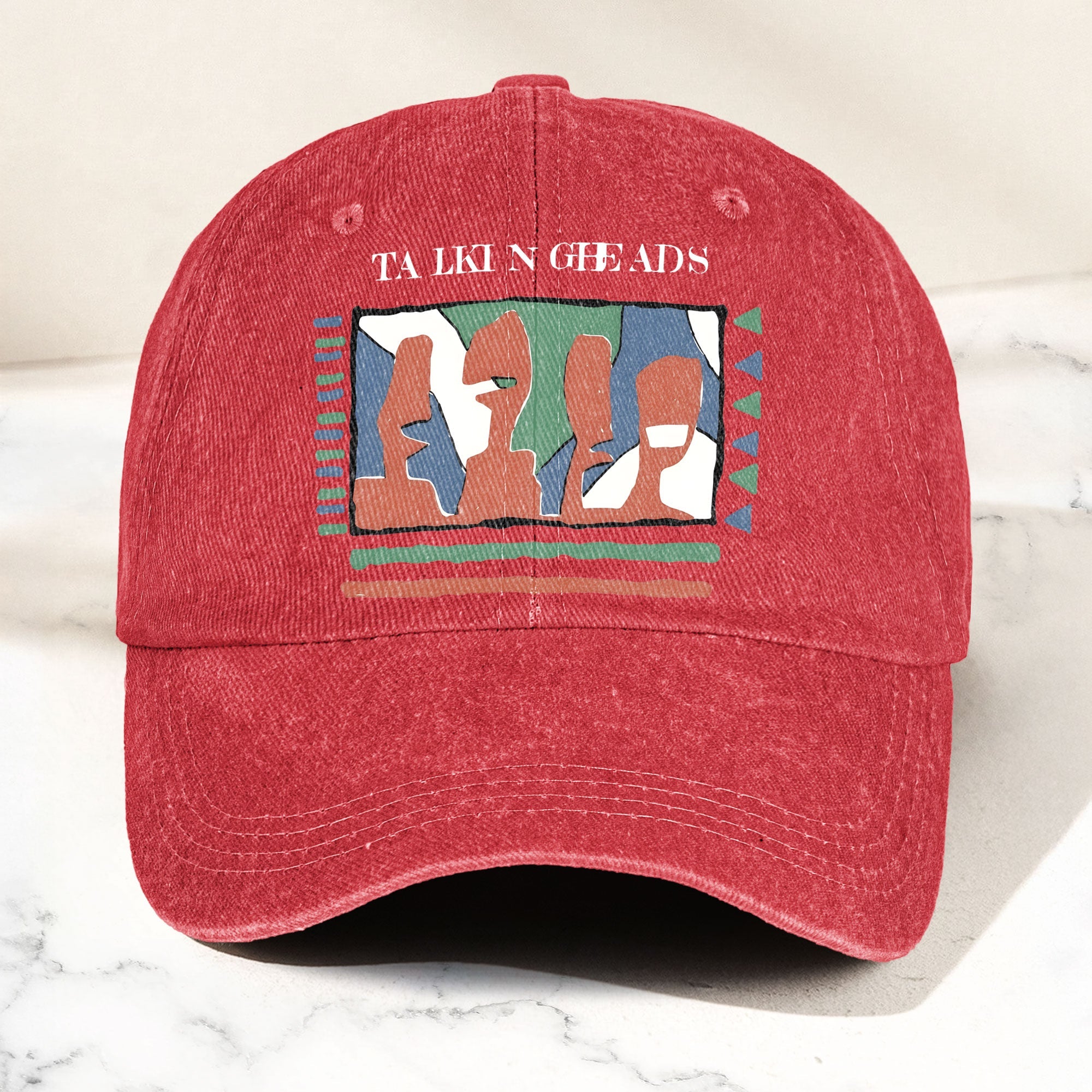 Talking Head Artwork Denim Cap Retro Talking Head Tribute Merch Dad Hat (With Box)
