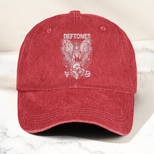 Deftones Owl Skull Vintage Dad Hat Alternative Metal Washed Cotton Cap (With Box)