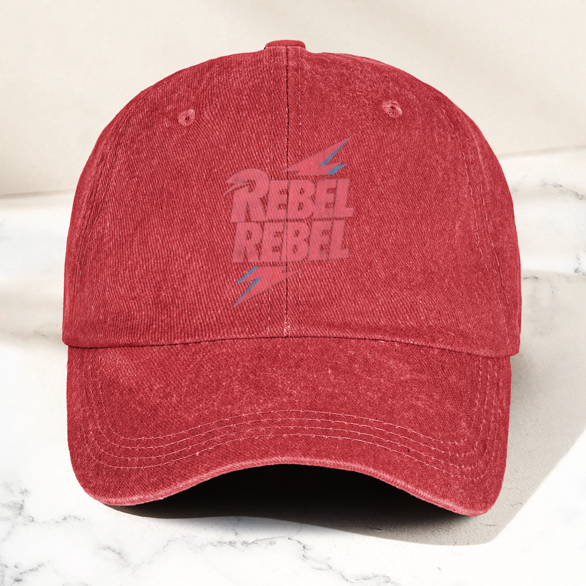David Bowie Rebel Rebel Denim Cap Retro Music Cap Gift For Dad (With Box)