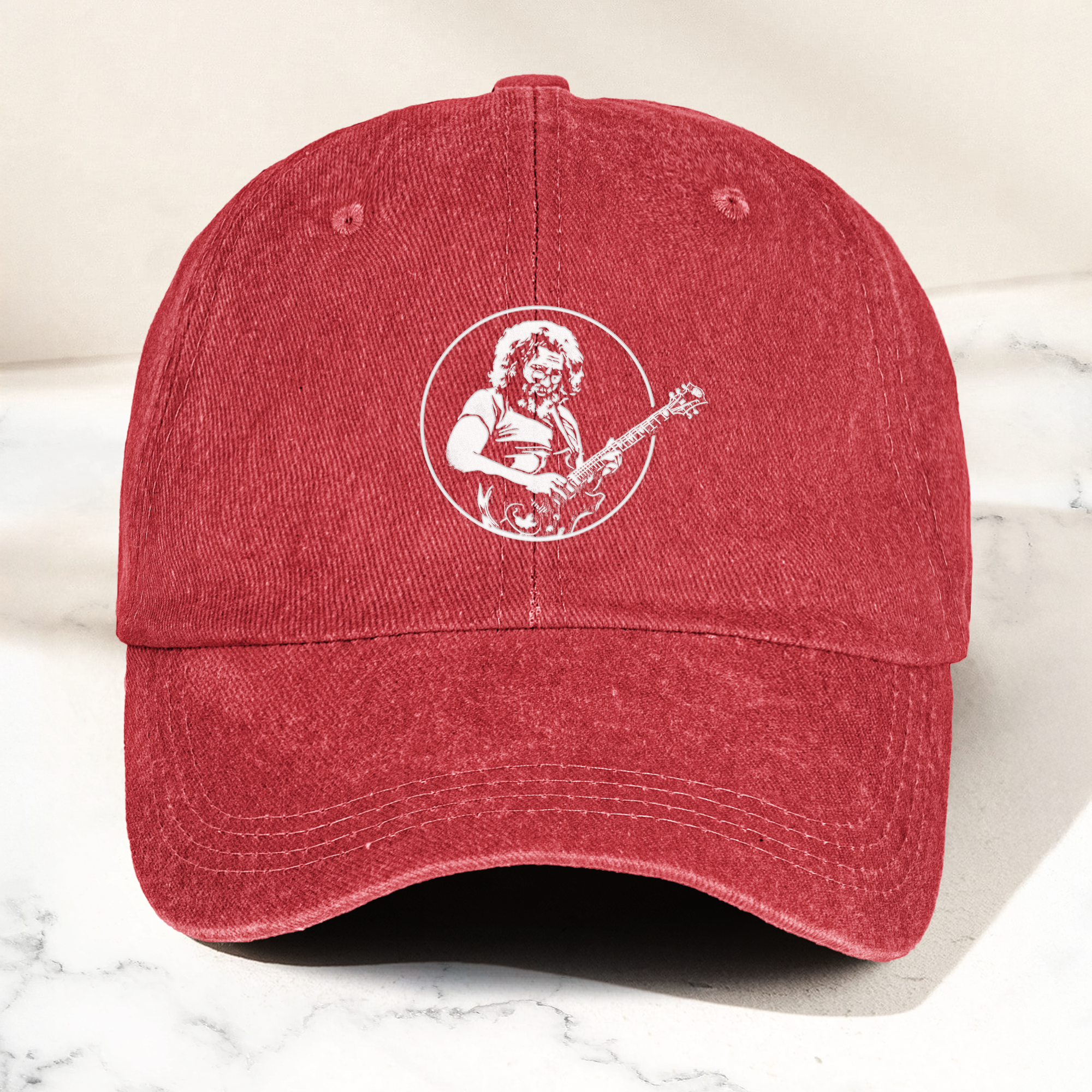 Jerry Style Guitarist Dad Hat Vintage Jam Band Tribute Cap