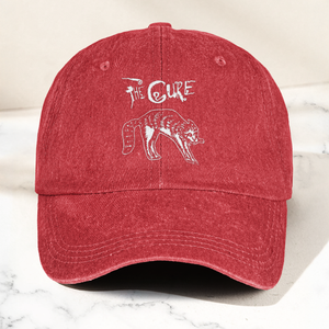 The Cure Rare Cat Artwork Vintage Denim Cap Retro The Cure Band Merch Gift for Dad (With Box)