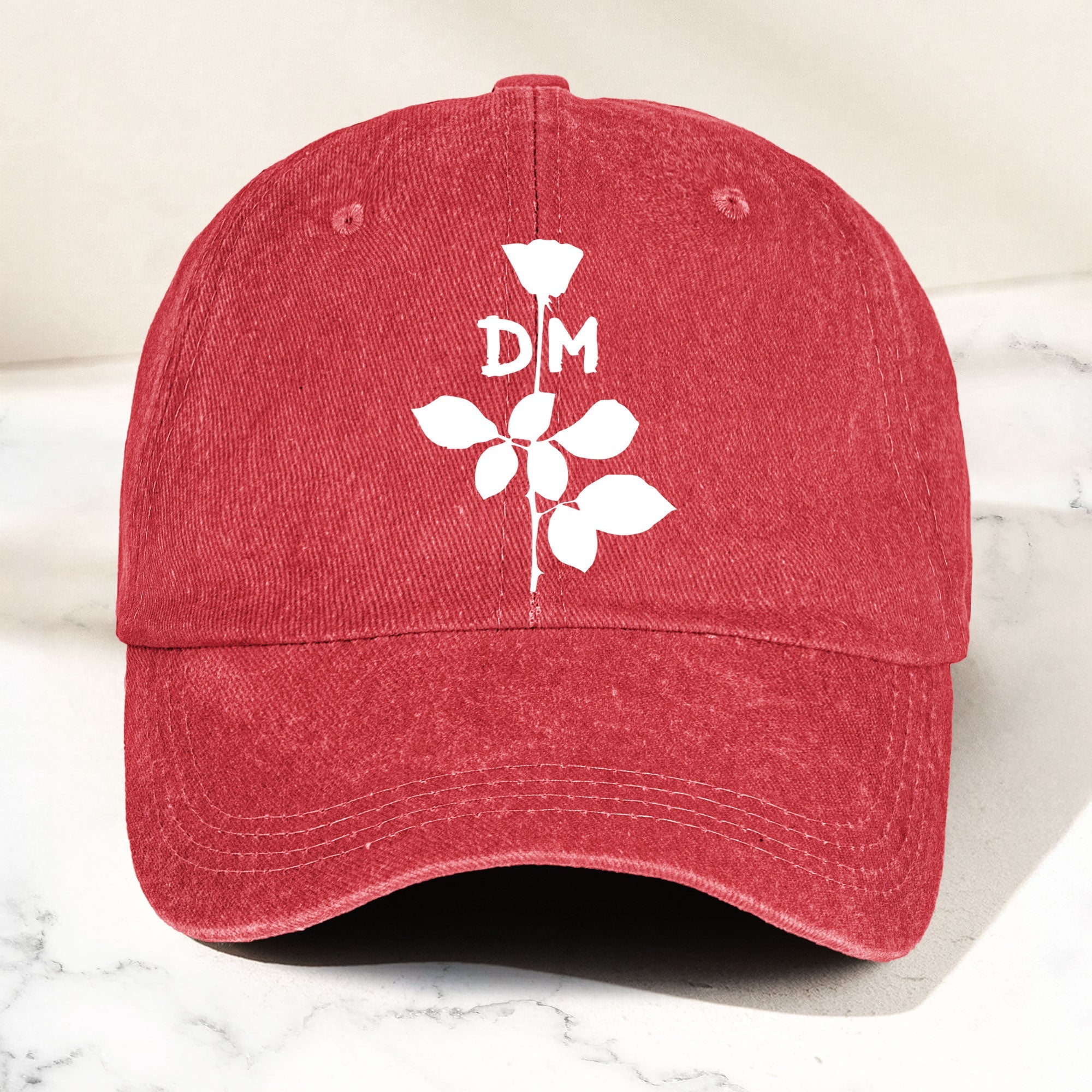 Depeche Mode Rose Denim Cap Retro Depeche Mode Tribute Merch Dad Hat (With Box)