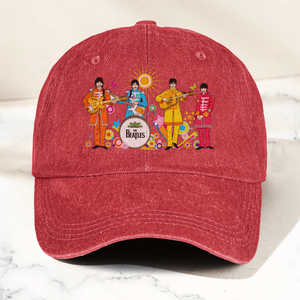 Sgt. Pepper's Lonely Hearts Club Band Denim Cap The Beatles Merch Gift for Dad (With Box)