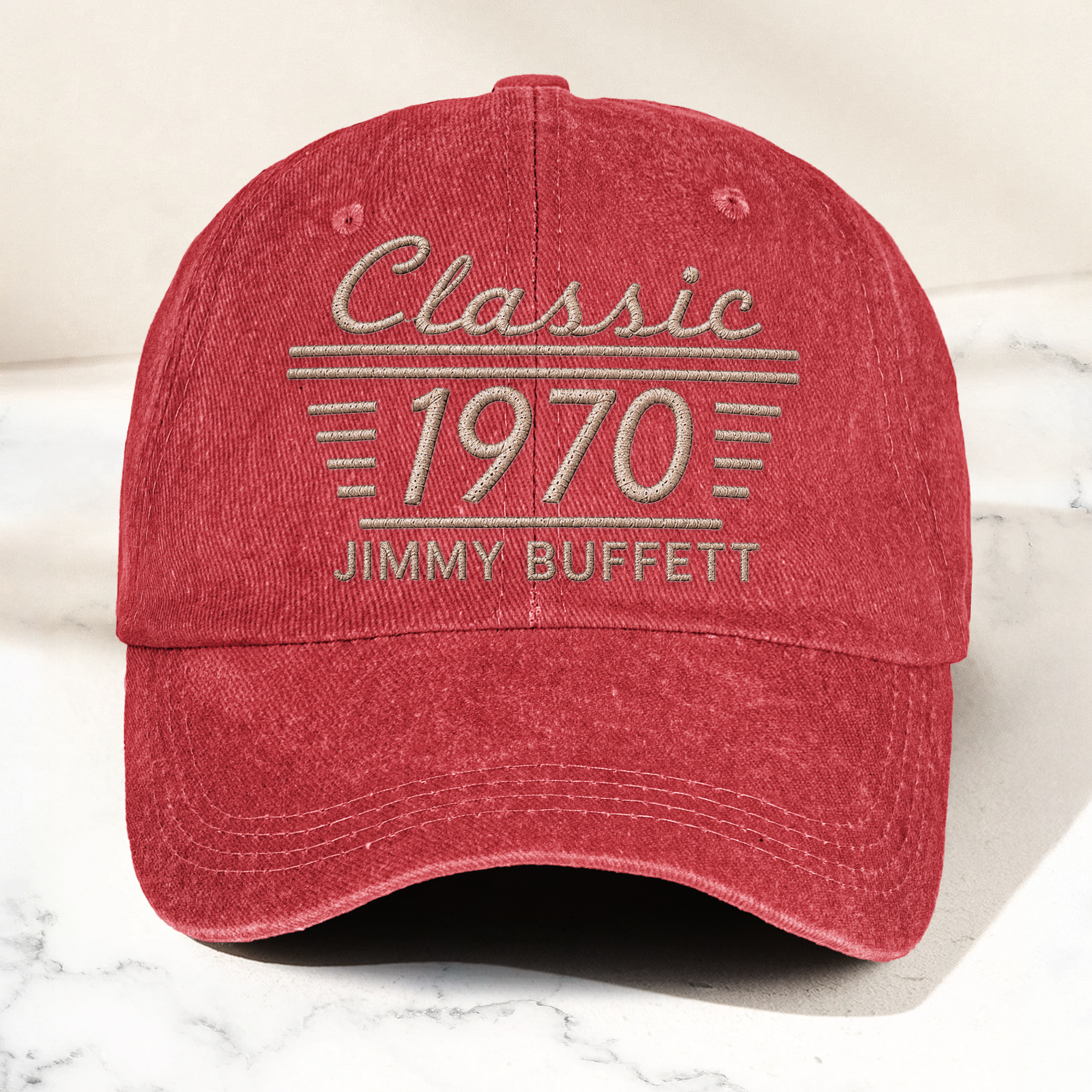 Jimmy Buffett Classic 1970 Est Margaritaville Tropical Rock Music Merch Graphic Denim Cap Retro Vintage Dad Cap Gift For Dad (With Box)