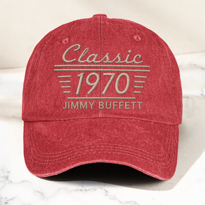 Jimmy Buffett Classic 1970 Est Margaritaville Tropical Rock Music Merch Graphic Denim Cap Retro Vintage Dad Cap Gift For Dad (With Box)
