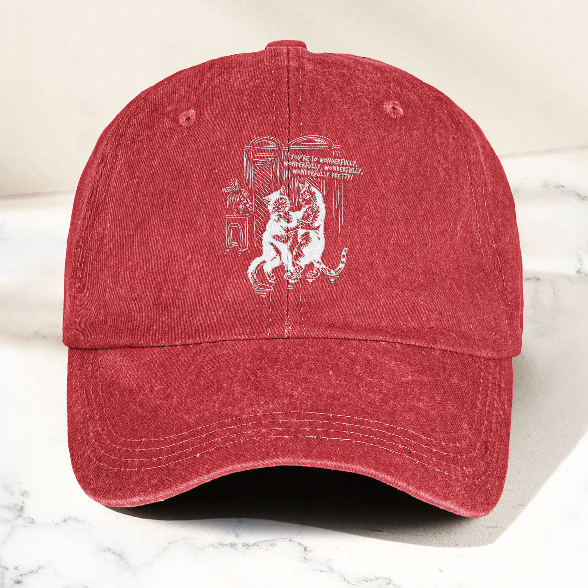 The Cure Lovecats Essential Artwork Vintage Denim Cap Retro The Cure Band Merch Gift for Dad (With Box)