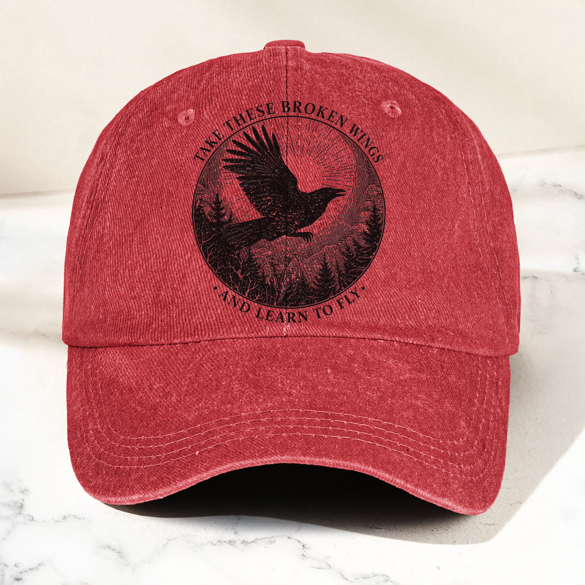 Broken Wings Mr Mister Take These Broken Wings Lyrics Denim Cap Retro Vintage Dad Cap Gift For Dad (With Box)