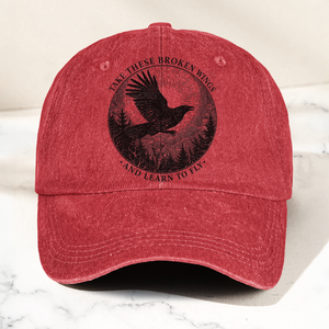 Broken Wings Mr Mister Take These Broken Wings Lyrics Denim Cap Retro Vintage Dad Cap Gift For Dad (With Box)