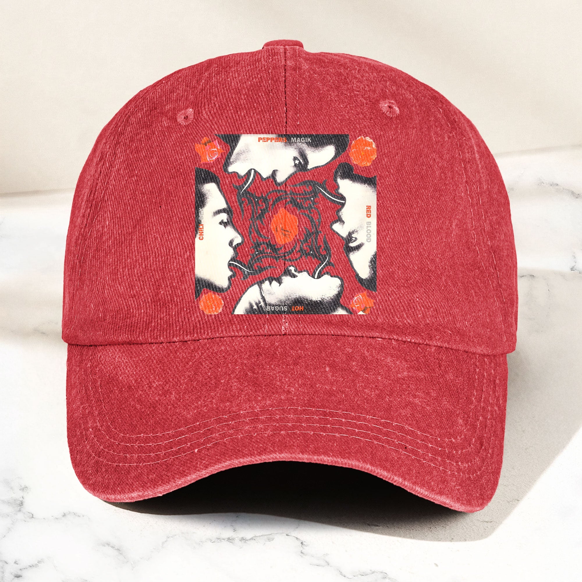 Blood Sugar Sex Magik Graphic Denim Cap Vintage Red Hot Chili Peppers Album Merch Gift for Dad (With Box)