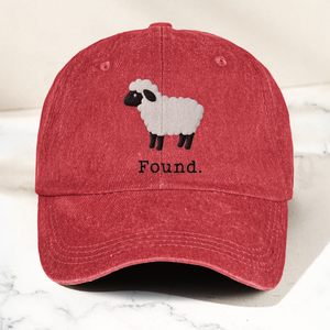 Found Lost Sheep Christian Faith Denim Cap Vintage Dad Cap Gift For Dad (With Box)