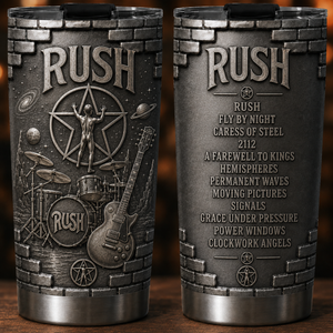 Rush Starman Insulated Tumbler 3D Embossed Rock Music Travel Cup