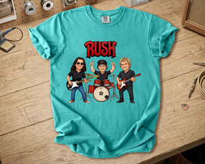 Rush Comfort Colors Tee Geddy Lee Neil Peart Alex Lifeson Band Members Tribute Shirt